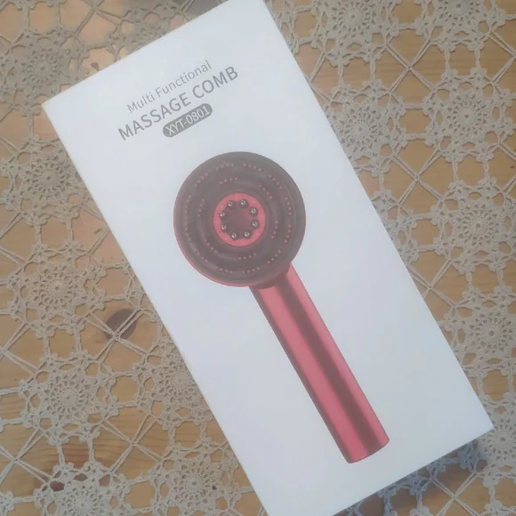 Red Multi-Functional Massage Comb - Picture 1 of 15